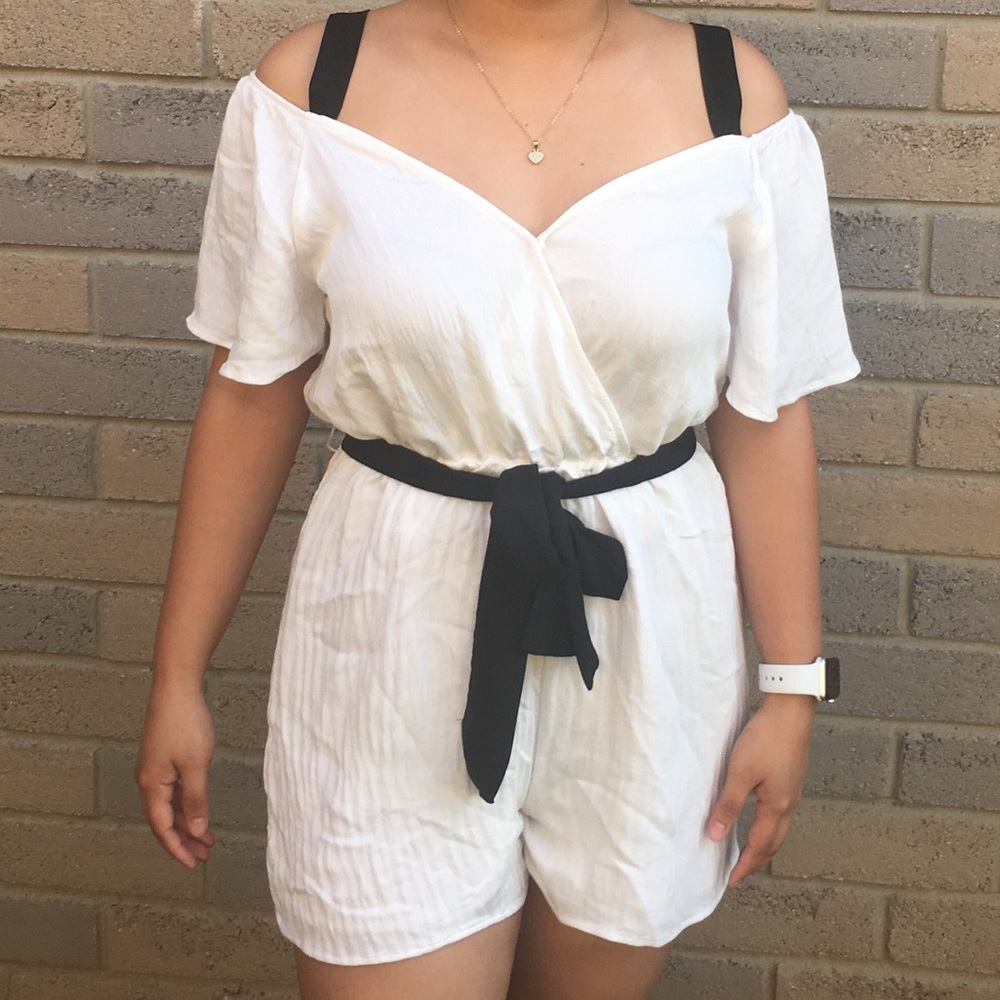 Zara Romper with Tie-Waist